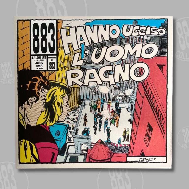 Hanno ucciso l'Uomo Ragno (LP, Vinile cristallo) – 883, copertina